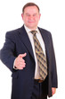 businessman giving a hand