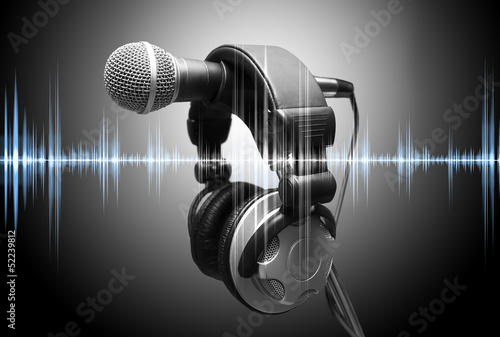 Illustration: concepto de musica y grabacion en estudio concepto de musica y grabacion en estudio