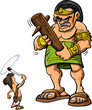 Vector: Cartoon David and Goliath Cartoon David and Goliath