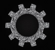 Vector: gear made of gears, vector illustration gear made of gears, vector illustration