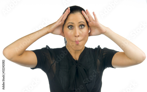 Photo: Woman making funny face Woman making funny face