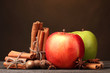 Cinnamon sticks,apples nutmeg and anise