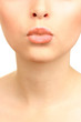 Photo: Beautiful make up of glamour beige gloss lips Beautiful make up of glamour beige gloss lips