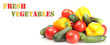 Fresh vegetables isolated on white