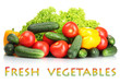 Foto: Fresh vegetables isolated on white Fresh vegetables isolated on white