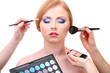 Portrait of beautiful young woman with making makeup, isolated