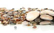 Foto: Sea stones isolated on white Sea stones isolated on white