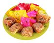 Stuffed cabbage rolls isolated on white
