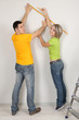 Young couple moving in new house