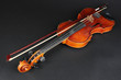 Classical violin on black background
