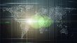 technology map with continents and lights – loop HD