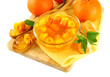 Orange jam with zest and tangerines