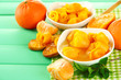 Orange jam with zest and tangerines