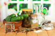 Tasty  fresh and canned cucumbers,