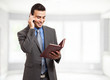 Busy executive portrait