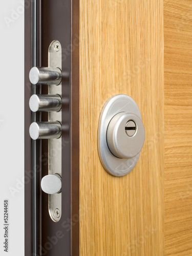 Photo: Wooden doors with lock Wooden doors with lock