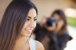 Photo: Young Adult Mixed Race Female Model Poses for Photographer Young Adult Mixed Race Female Model Poses for Photographer