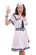 Woman sailor in marine concept