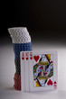 Blackjack and Gaming Chips.