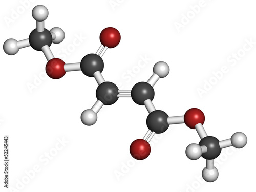 Illustration: Dimethyl fumarate (DMF) multiple sclerosis and psoriasis drug, m Dimethyl fumarate (DMF) multiple sclerosis and psoriasis drug, m