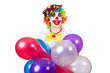 Funny clown isolated on the white