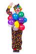 Funny clown isolated on the white