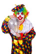Funny clown isolated on the white