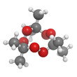 Illustration: Acetone peroxide (triacetone peroxide, TATP) explosive molecule, Acetone peroxide (triacetone peroxide, TATP) explosive molecule,