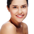 Portrait of young beautiful woman with healthy skin