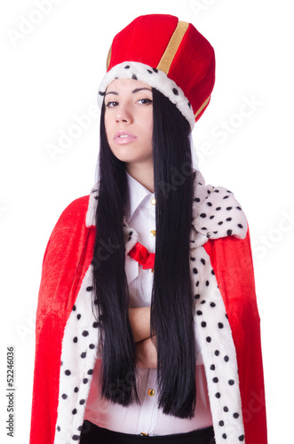 Photo: Queen businesswoman in business concept Queen businesswoman in business concept