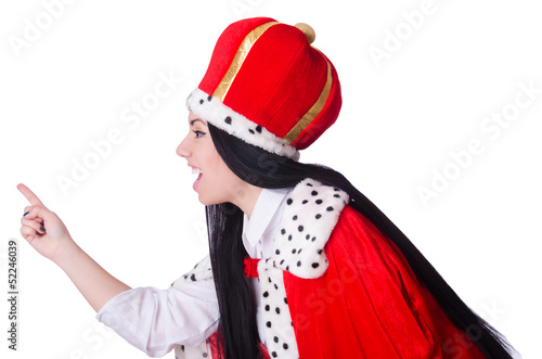 Photo: Queen businesswoman in business concept Queen businesswoman in business concept