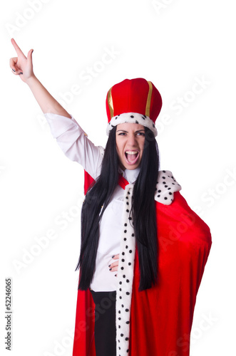 Photo: Queen businesswoman in business concept Queen businesswoman in business concept
