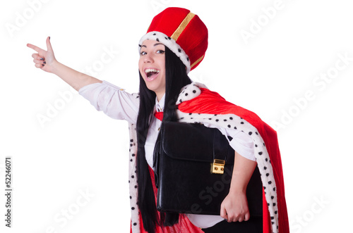 Photo: Queen businesswoman in business concept Queen businesswoman in business concept
