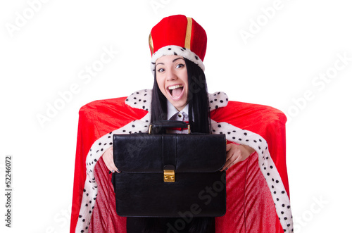 Photo: Queen businesswoman in business concept Queen businesswoman in business concept