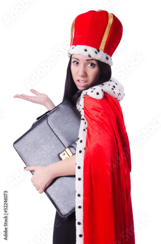Photo: Queen businesswoman in business concept Queen businesswoman in business concept
