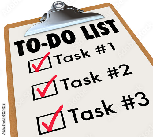 Illustration: To-Do List Tasks Clipboard Checkmark Words Remember Goals To-Do List Tasks Clipboard Checkmark Words Remember Goals