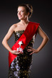 Woman winning the beauty contest