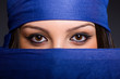Muslim woman with headscarf in fashion concept