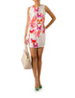 Woman in fashion dress concept on white