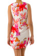 Woman in fashion dress concept on white