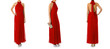 Woman dress composition on white