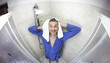 man in  bathrobe