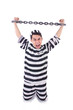 Funny convict isolated on the white