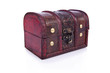 Photo: Old chest isolated on the white background Old chest isolated on the white background