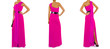 Set of woman dress on white