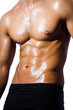 Muscular man isolated on the white