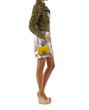 Photo: Woman in fashion dress concept on white Woman in fashion dress concept on white