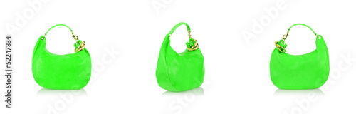 Photo: Elegant woman bag isolated on white Elegant woman bag isolated on white