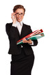 Portrait of a young attractive business woman.