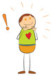 Vektor: stick figure - admiring stick figure - admiring